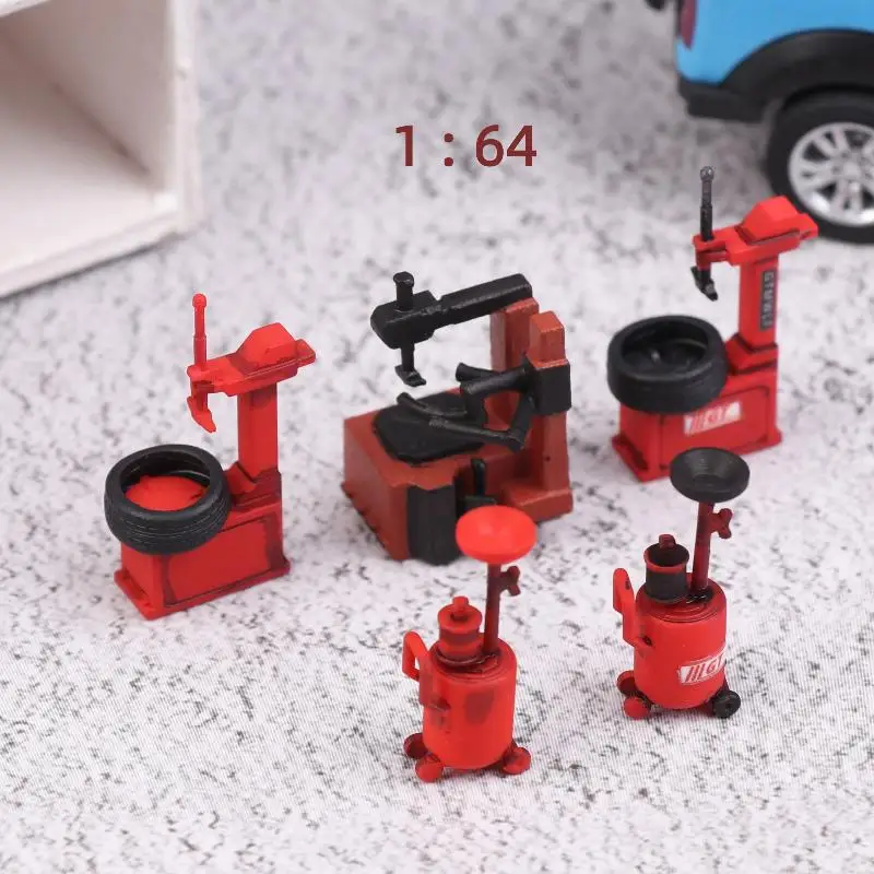 1:64 محاكاة النفط جامع مصغرة الإطارات المنتقى نموذج ورشة إصلاح المشهد الدعامة نموذج ملحق وقوف السيارات الكثير مدينة لتقوم بها بنفسك نموذج #2