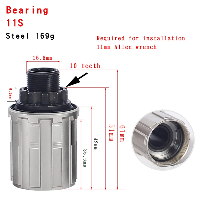 NOVATEC MTB Freehub Achternaaf Lichaam 8/9/10/11 speed Kit Kogellager Titanium Vrijloop body Weg Mountainbike Onderdelen