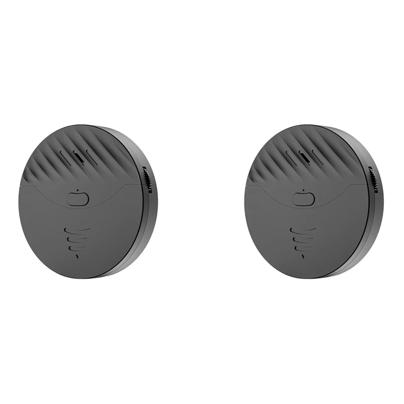 

2025 New-2X Tuya Smart Wifi Alarm Door And Window Vibration Sensor Security Protection Alert Works With Alexa, Smart Life(Black)