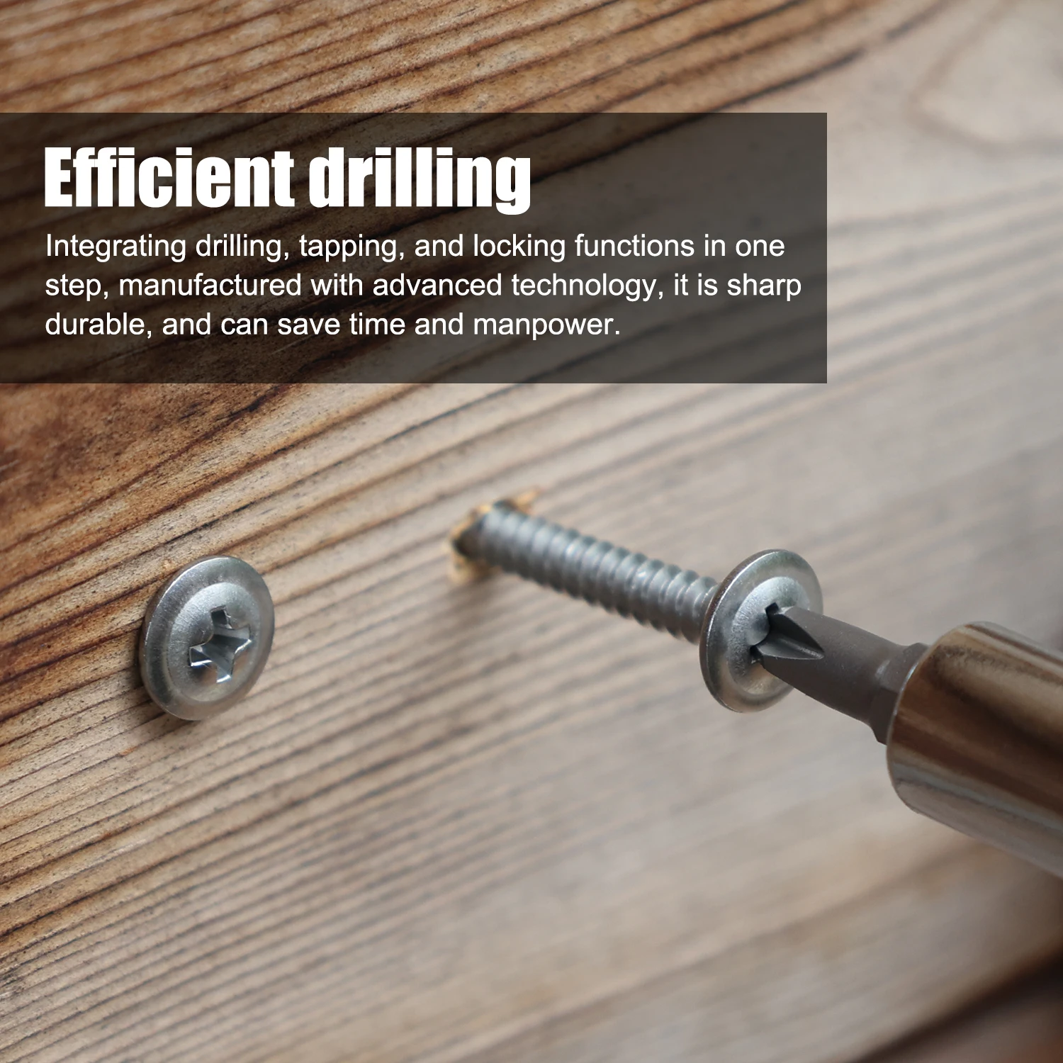 80Pcs Box 410 Stainless Steel Drill-Snail Self-Tapping Screws Fully Threaded Truss Head Phillips Fastener Hardware DIY