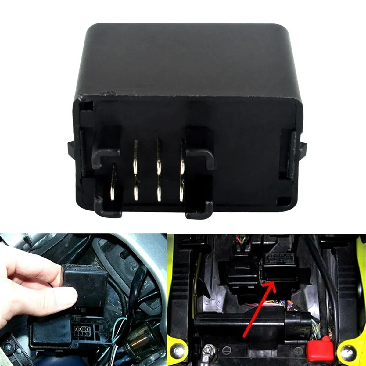 For Suzuki GSXR SV DL Light Turn Signal Flash Controller 7 Pin LED Flasher Relay 38610-03F00, 38610-05H00, FE249JR