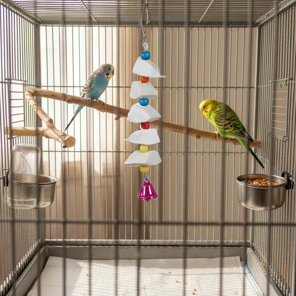 Natural Bird Pumice Stone Chew Toy Volcanic Rock Beak Grinding for Cockatiels Budgies Lovebirds Safe Pet Cage Accessory