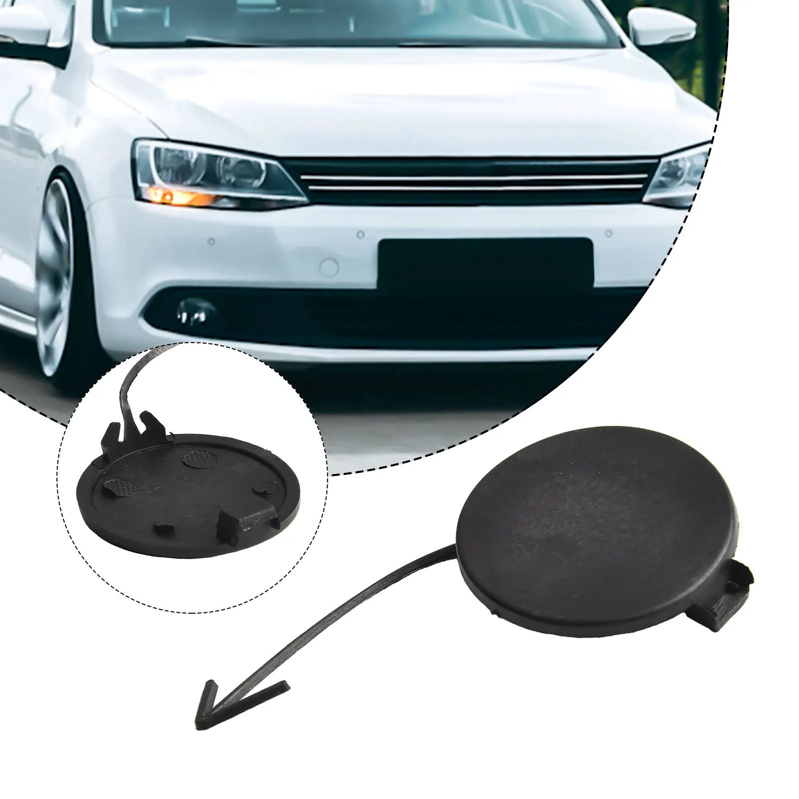 Brand New Tow Cover Tow Cap 5C6807241 Eye Cap Front Bumper Hook Eye Cover No Drilling Nocutting Practical 1Pcs