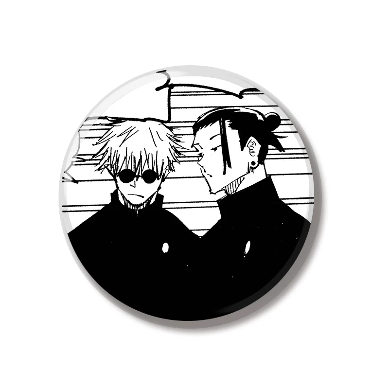 Anime JJK Gojo Saturo Geto Suguru Soft Button Pin Jewelry Creative Badge Cartoon Brooch Lapel Pin Canvas Bag Backpack Decoration