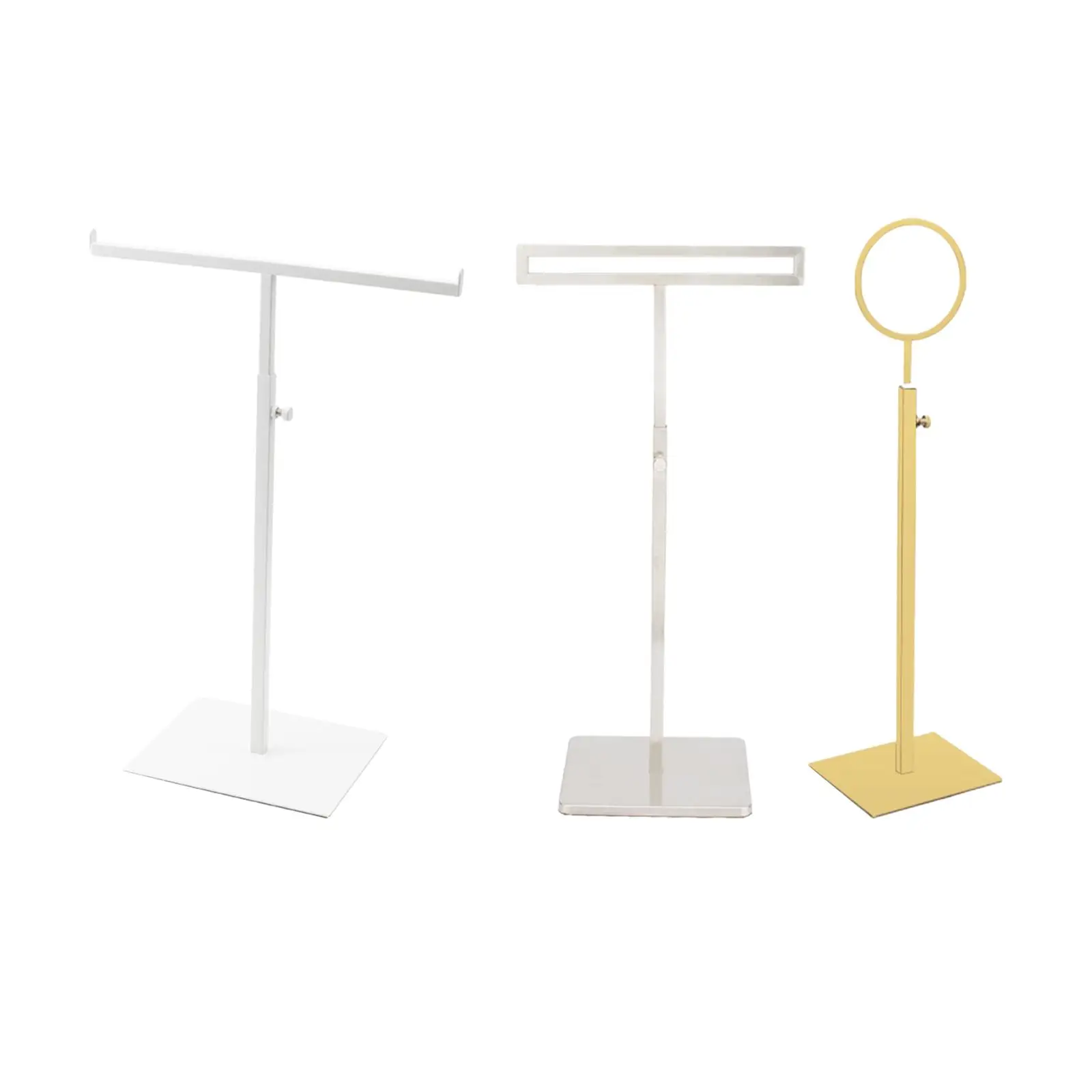 Multi Purpose Countertop Display Stand for Jewelry Scarf Handbag Holder Rack Stainless Steel Shop Display Shelves Organizer