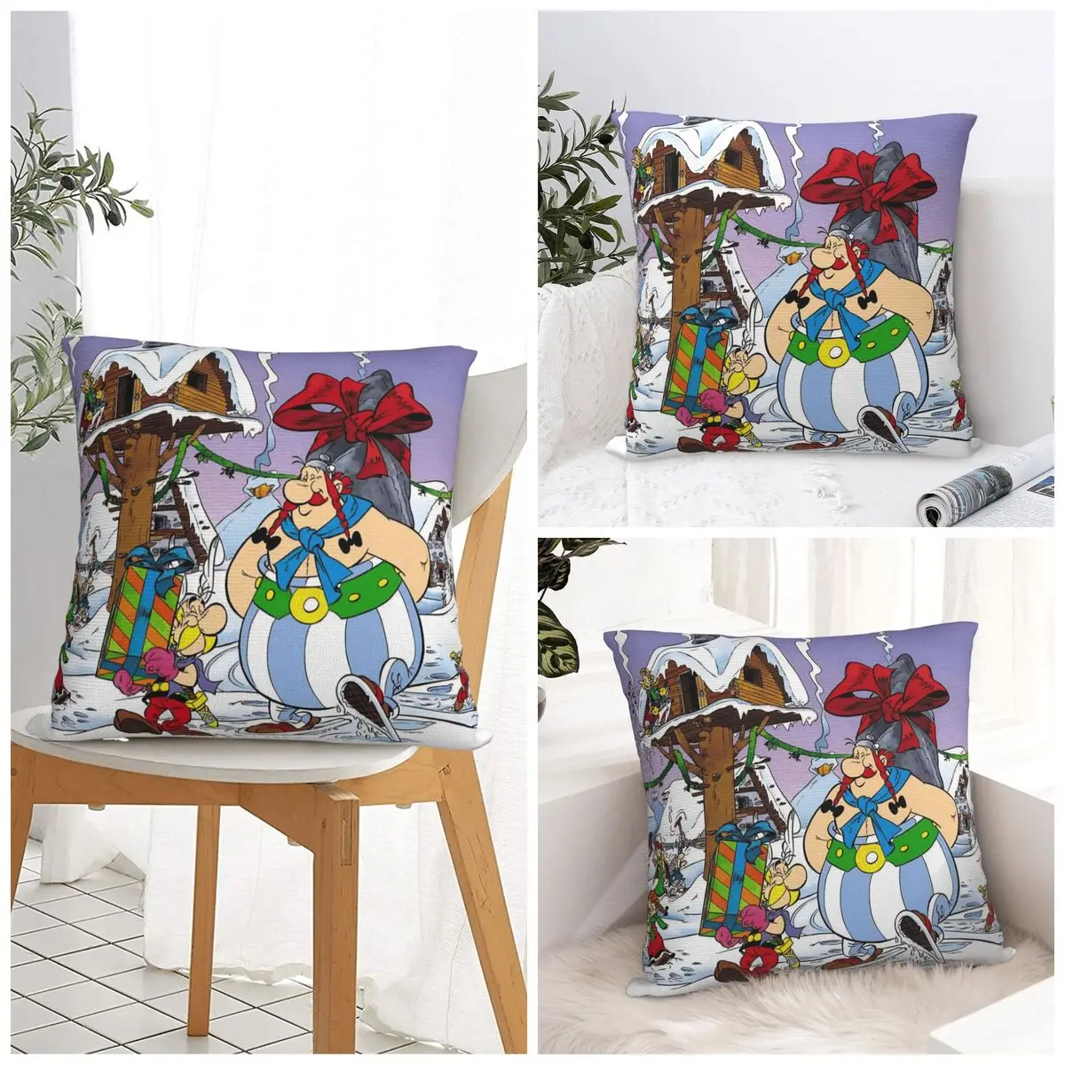

Pillow Cover A-Asterix O-Obelix Graphic Cushion Cover Fashion Pillow Case For Sofa Home Decoration Pillowcases