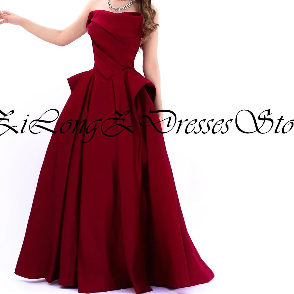 Elegant Luxury Evening Dress Sleeveless Solid ColorA-Line Solid Color Jesey Sweep Train Pleats Boat Neck Bespoke Occasion Gowns