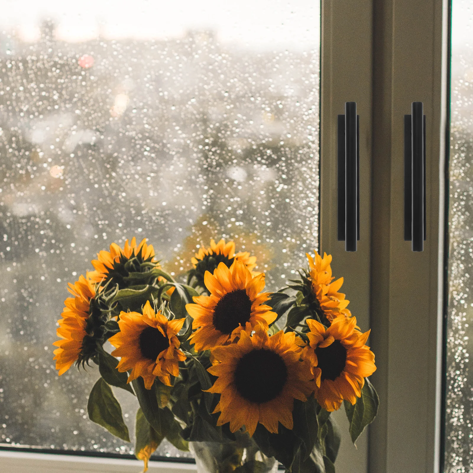 8 قطعة ذاتية اللصق لا الحفر مقبض النافذة تسحب لأنواع النوافذ المختلفة مقبض ذاتي اللصق لسحب حافة إصبع الزجاج البلاستيكي #6