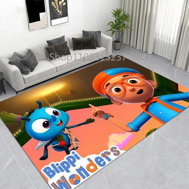 

BB-Blippi Birthday Printed Large Carpet,Bedroom Living Room Sofa Computer Chair Area Rug,Floormats,bathroom Mat,