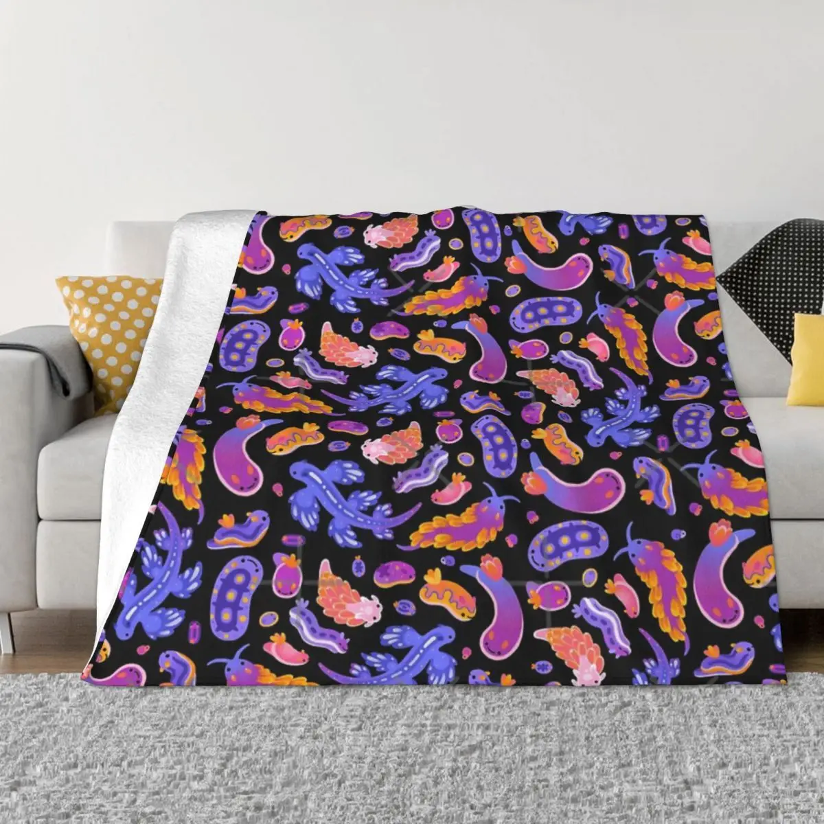 Sea Slug Home Bed Blankets Throw Blanket Custom Blanket Personalized Throw Blanket