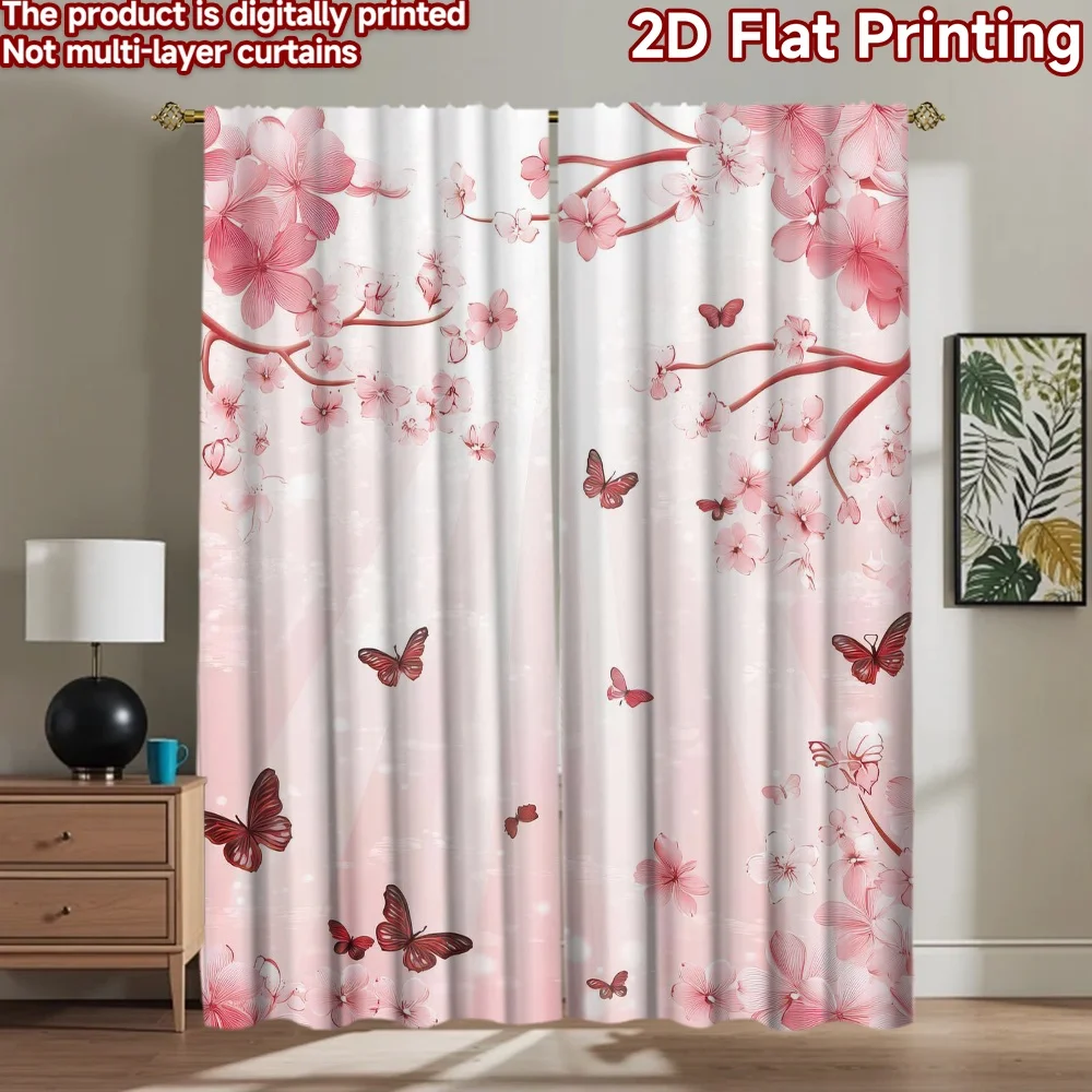 

1pc 2D flat Photography Backdrop Scene Backdrop Cherry Blossoms and Butterflies 100% Polyester Vibrant Reunion Perfect for Photo