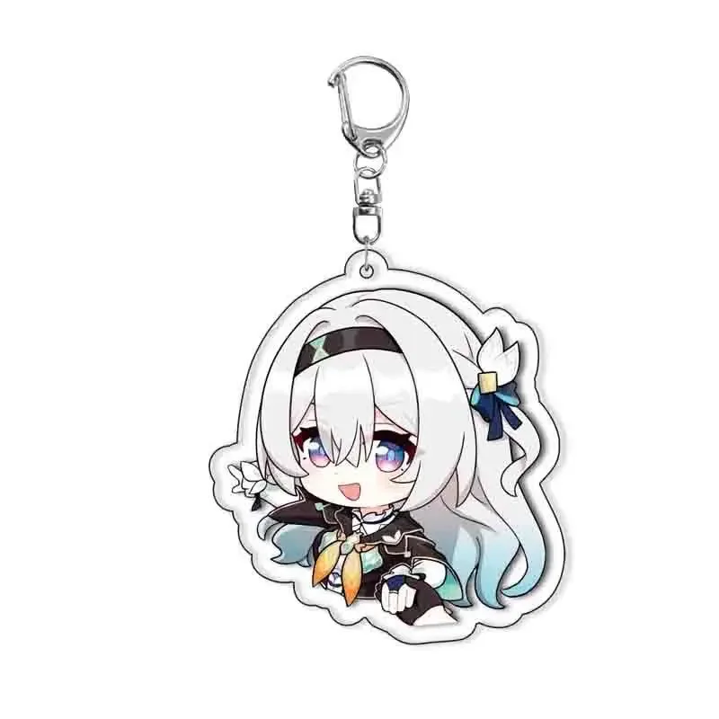 Honkai: Star Rail Firefly Keychain Anime Game Figure Pendant Car Key Ring Bag Accessories Prop Badge Jewelry Fans Gift