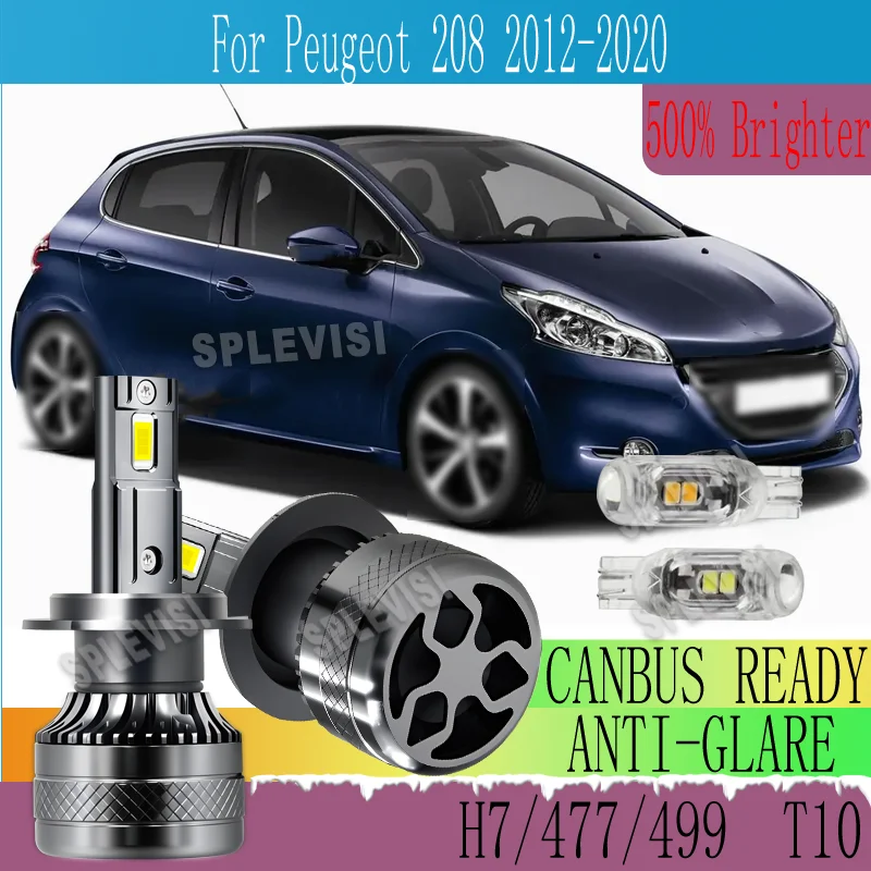 

Aluminum Housing + Cooling Fan Easy Installation LED HEADLIGHT For Peugeot 208 2012 2013 2014 2015 2016 2017 2018 2019 2020
