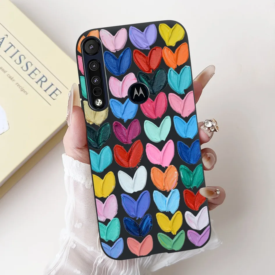 Case For Motorola One Macro Cover Cool Fashion Painted Soft Silicone Matte Phone Cover For Moto One Vision Bumper XT1970-1 Coque