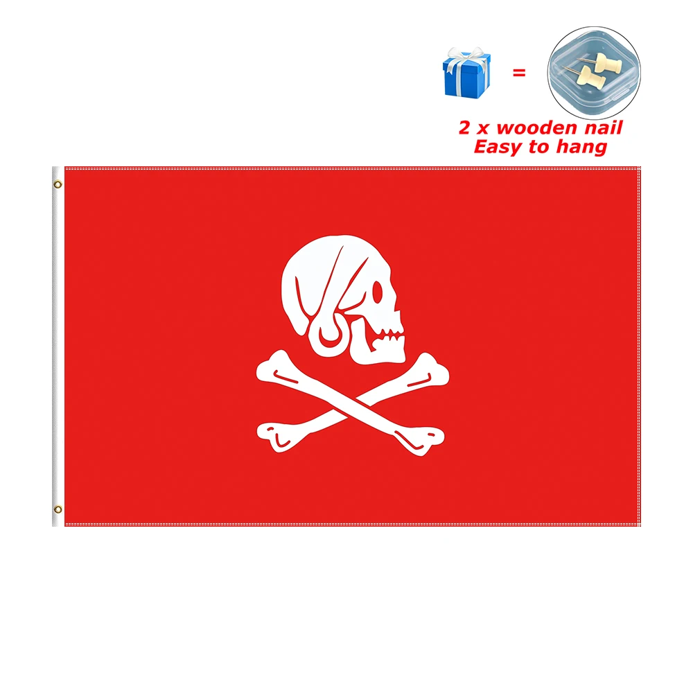 Henry Every Pirate Flag Jolly Roger Banner for Decor 2*3ft 3*5ft 4*6ft 5*8ft