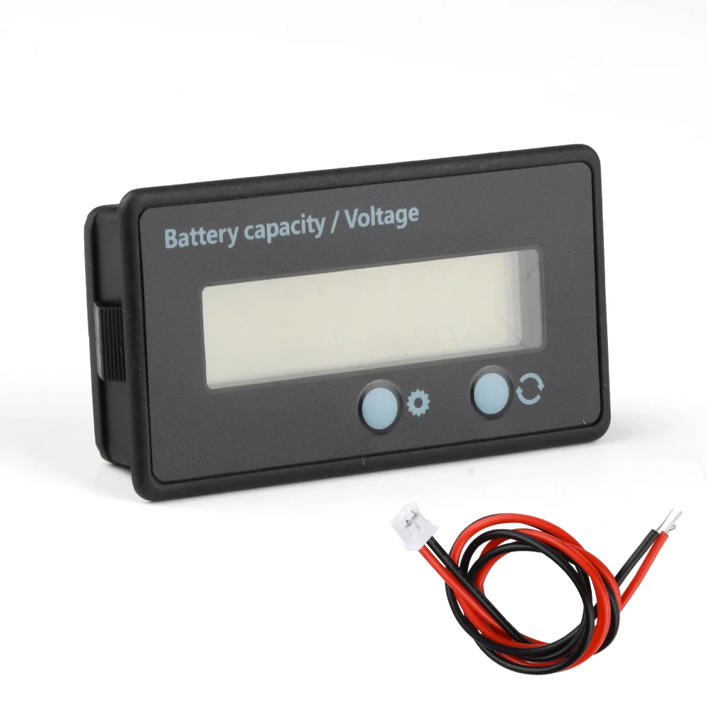 DC8-30V Battery Capacity Indicator Lead-Acid/Lron-Lithium/Ternary Lithium Measurement with USB3.0 and Tpye-C for Car Motorcycle