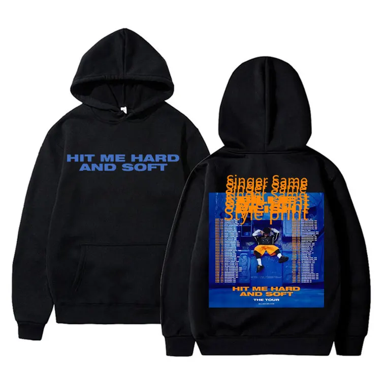 Hit Me Hard En Zacht 2024 Tour Hoodies Mannen Vrouwen Mode Popzangeres Muziek Dezelfde Stijl Grafische Hoodie Heren Oversized Sweatshirt