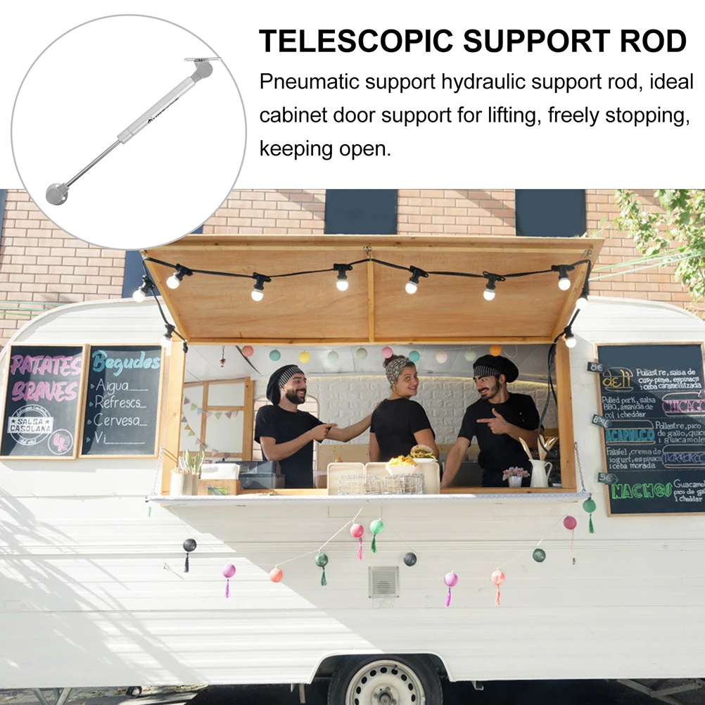 

2 Pcs Hydraulic Gas Spring Lid Support Cold Rolled Steel Hinges Strong Bracket For Cabinet Door Buffer Shocks