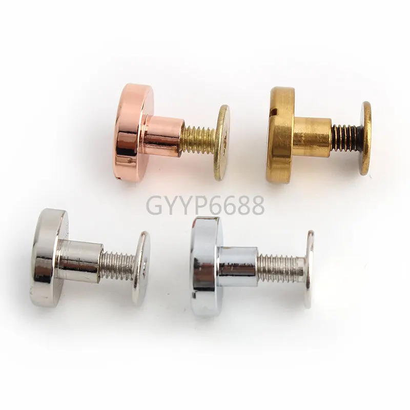 9 10 11 MM Copper Metal Flat Head Nail Rivets For Shoes Handbag Bags Belt Strap Luggage Clothes Feet Screw DIY Decor Accessories