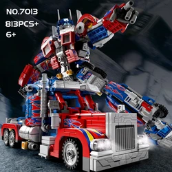 800PCS Transformation Optimus Prime Bumblebee Building Blocks 10302 Truck Sport Car Bricks Toy Gift For Kid Children