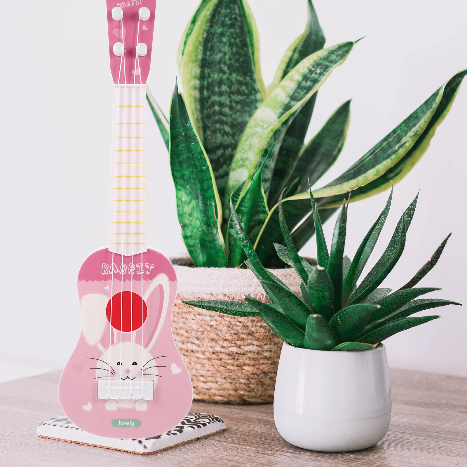 Modelo de guitarra ukulele infantil, instrumento de plástico, brinquedo infantil, aprendizagem precoce, mini guitarras musicais