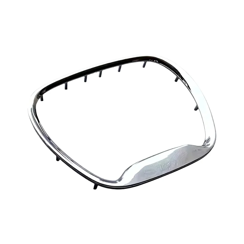 Osłona klaksonu kierownicy, chromowana kwadratowa ramka z emblematem, zamiennik OEM do Dodge Challenger JEEP SRT — 2