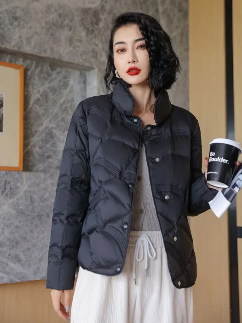 Women Quilted Jacket 2023 New Autumn Winter Warm Korean Casual Loose Office Lady Female