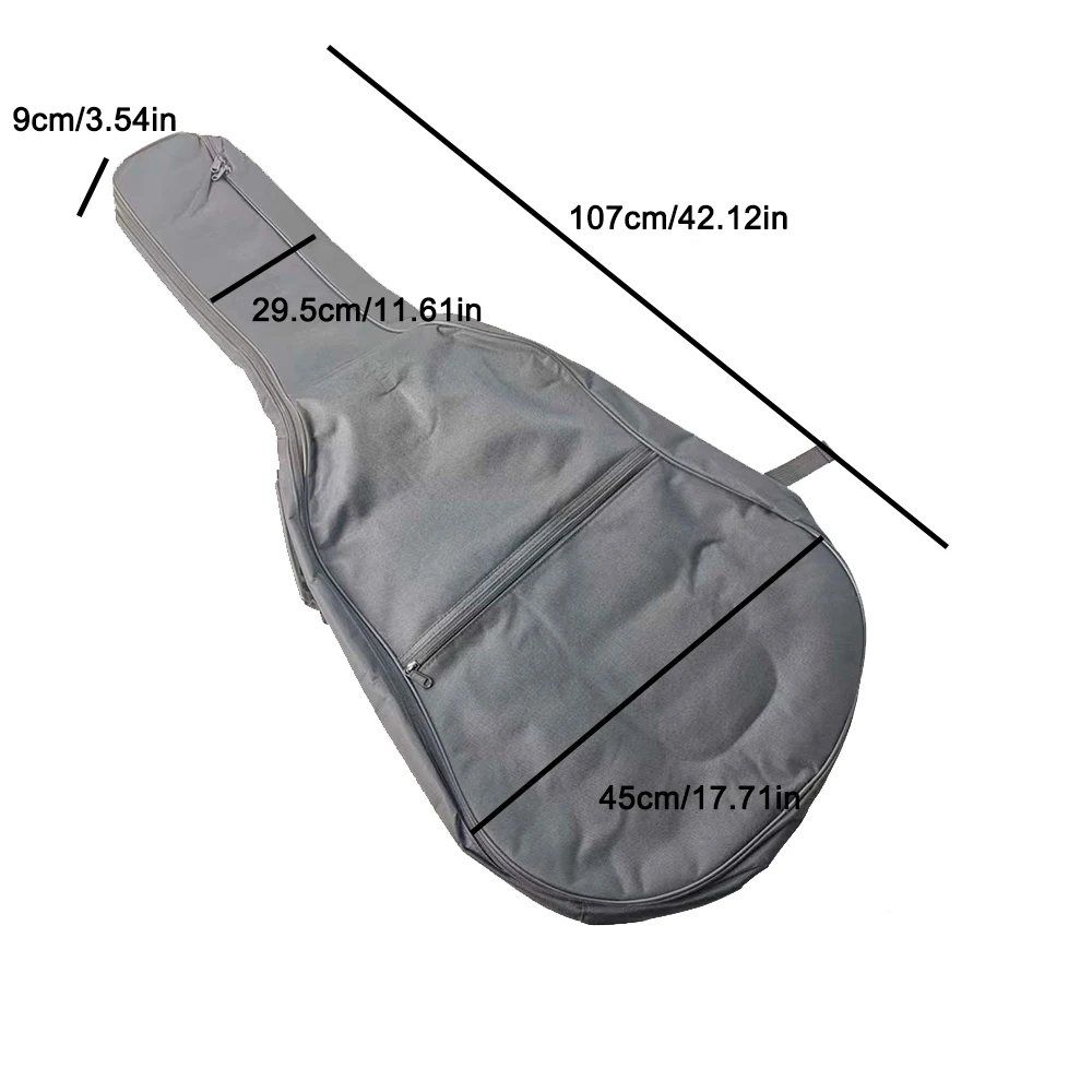 

Многофункциональный чехол для гитары с аксессуарами для пюпитра, утолщенный противоударный и водонепроницаемый, универсальный двойной чехол 40/41 дюйма.