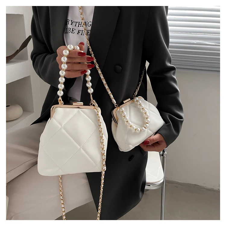 Women\'s Party Clutch Wedding Crossbody Bag Totes Stylish Pearl Clip Bag 2022 Evening Handbags Shoulder Bags Summer Beach Bag