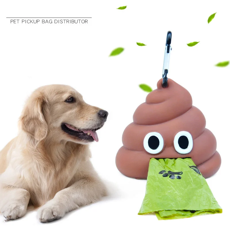 New Pet Dog Poop Bag Dispenser Waste Garbage Holder Dispensers Poop Bags Pets Dogs Trash Cleaning Dog Toy Pet Supplies