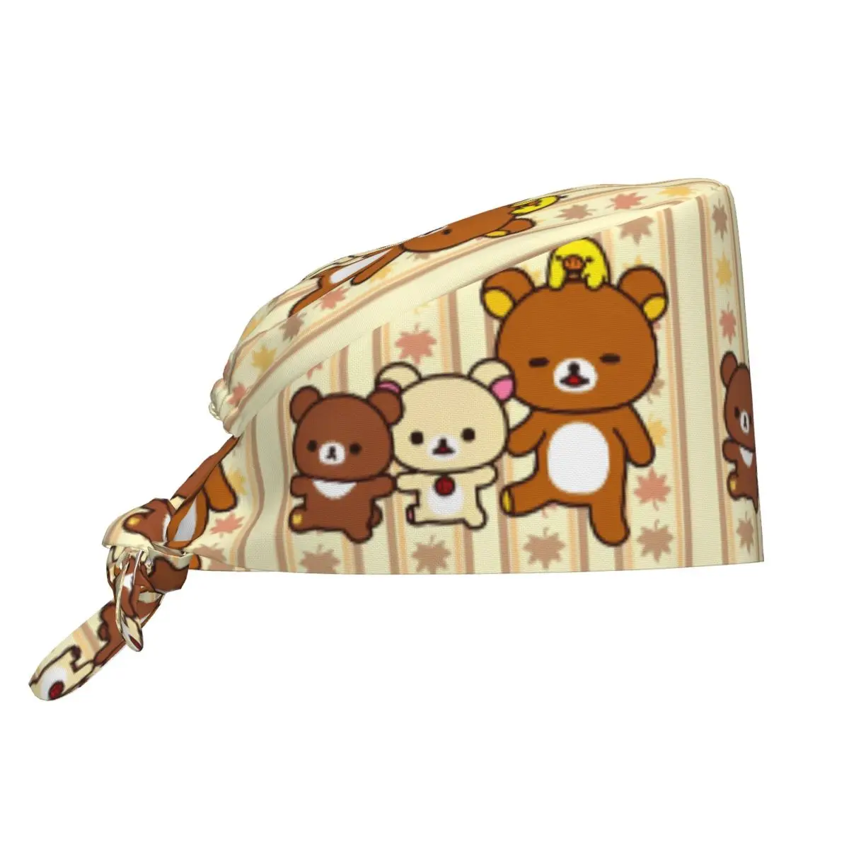 

Kawaii Rilakkuma Зубная Check Хирургическая Кепка Мультфильм Медсестра Стоматолог Спа Рабочие Шапки Кепка Классическая Унисекс Скраб-шляпа