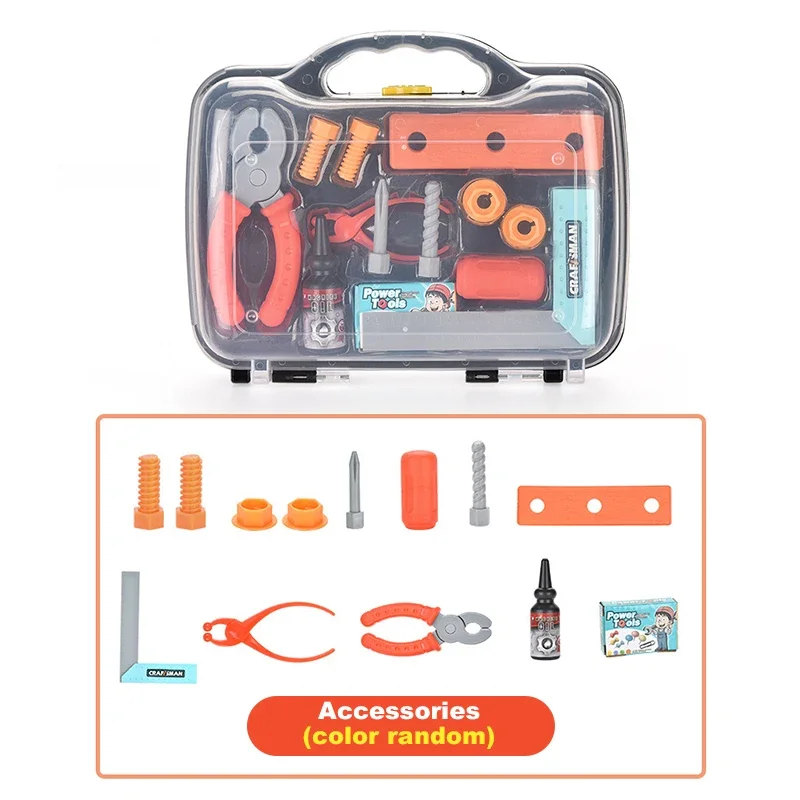 Kids Pretend Play Toolbox Kits Simulated Repair Tool Set House Toy Set with Toy Screwdriver for Kids Montessori Christmas Party