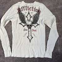 Affliction Winter Long Sleeved Cotton T Shirt New Y2k Fashion Retro Harajuku Round Neck Shirt Men's Women Gothic Casual Tops