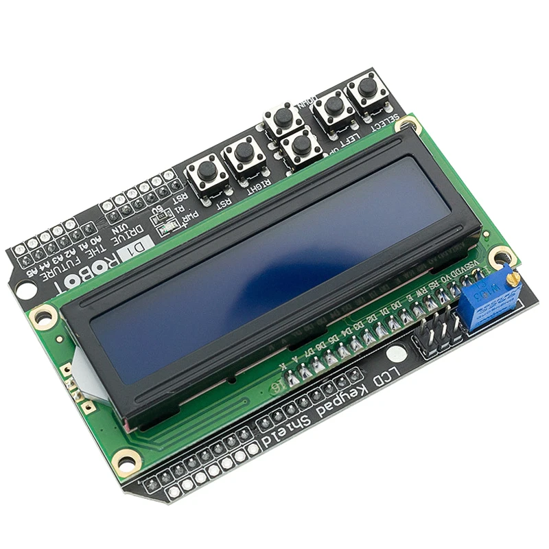 1PCS LCD Keypad Shield LCD1602 LCD 1602 Module Display For Arduino ATMEGA328 ATMEGA2560 raspberry pi UNO blue screen