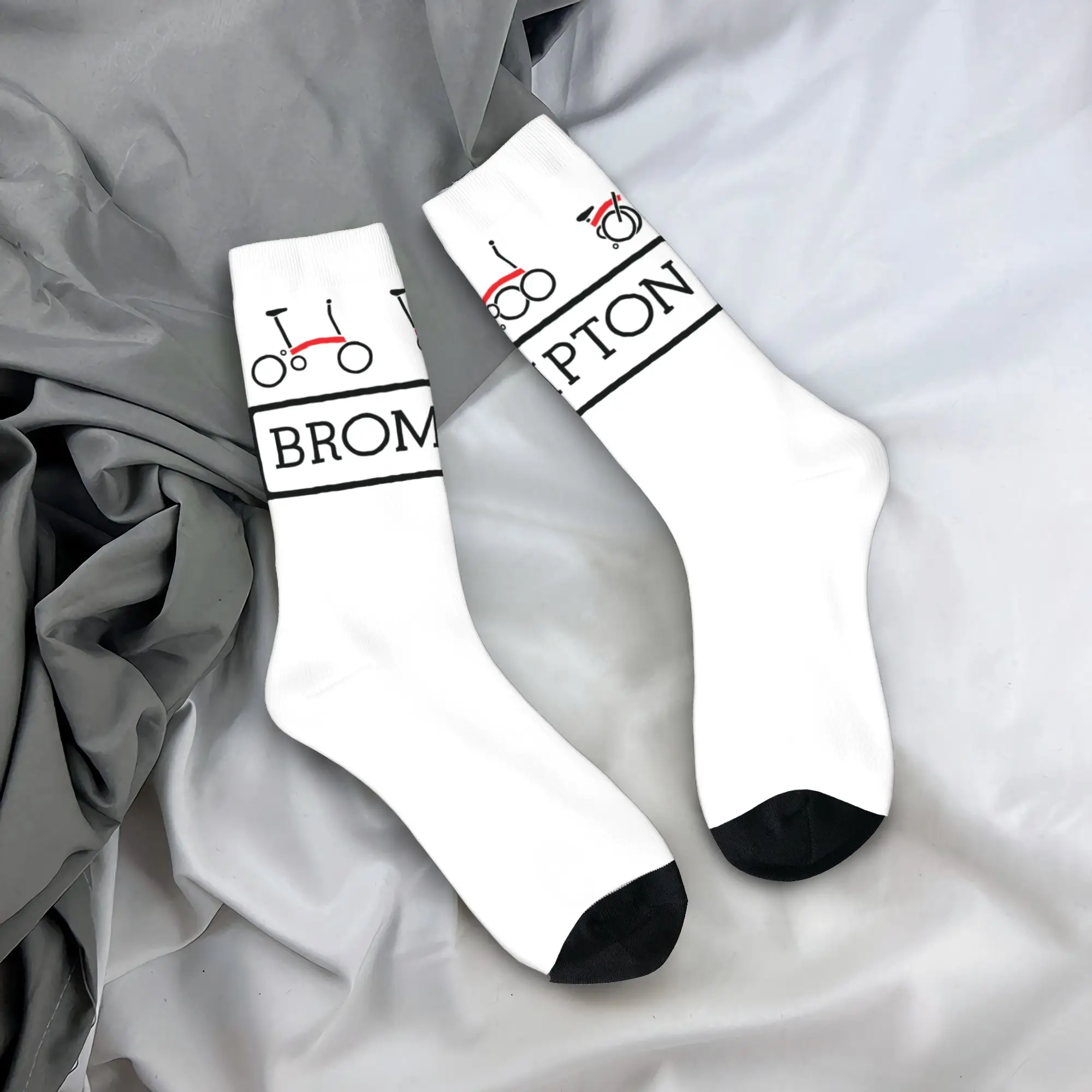 

Custom Brompton Bike Dress Socks Men's Women's Warm Fashion Novelty Crew Socks