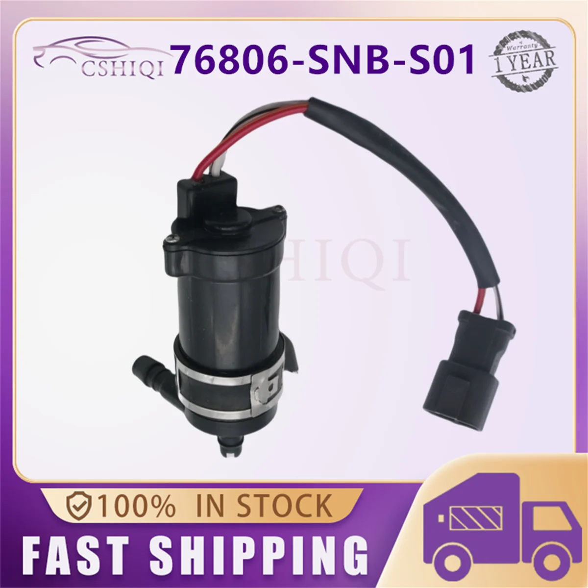 76806-SNB-S01 Headlight Head Lamp Washer Pump Motor For Honda Accord Civic CRV 2006-2011 Auto Parts 76806 SNB S01 76806SNBS01