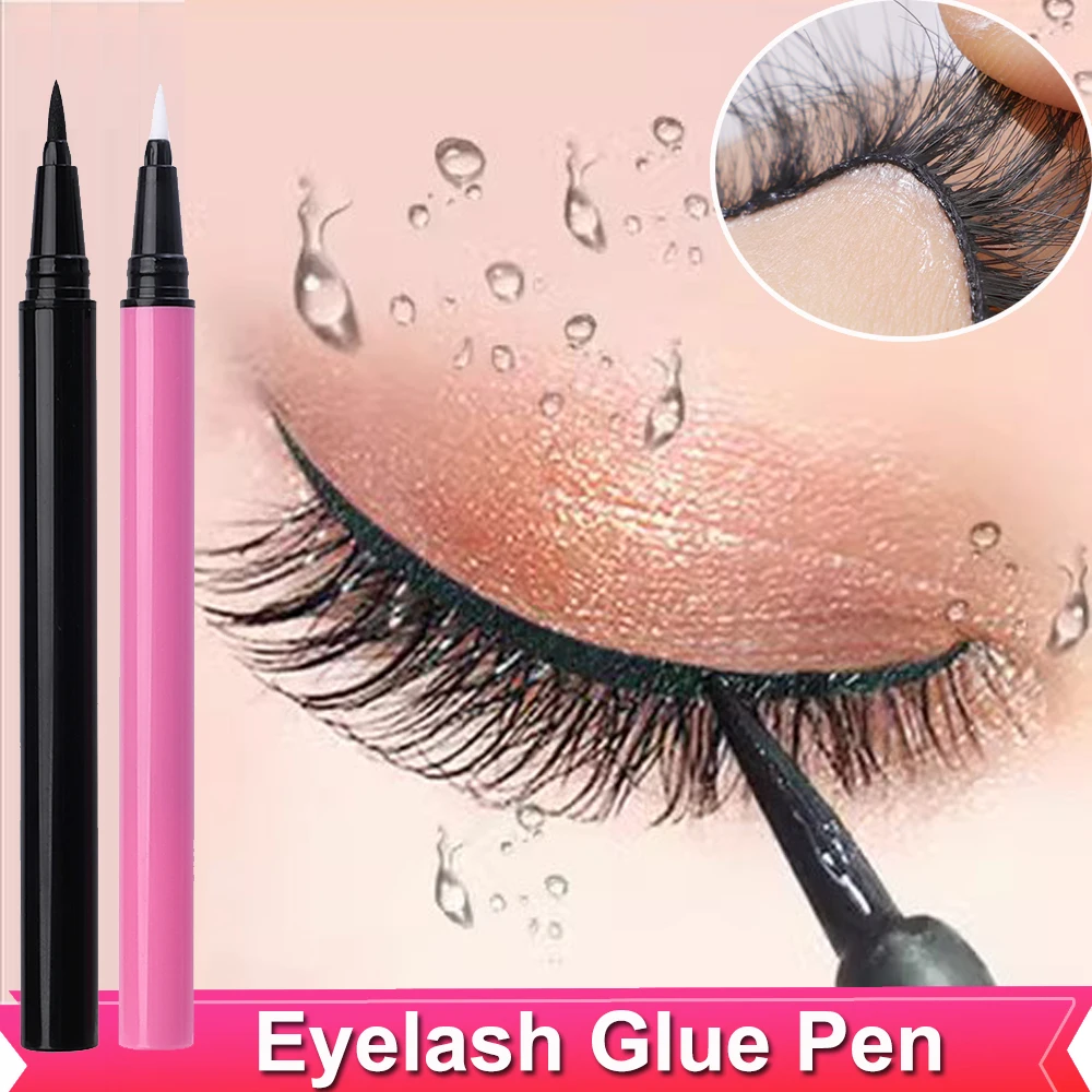 Transparent Color Adhesive False Eyelash Pencil Long Lasting No Glue Non Magnetic Quick Drying Eyelashes Sticking Eye Liner Pen