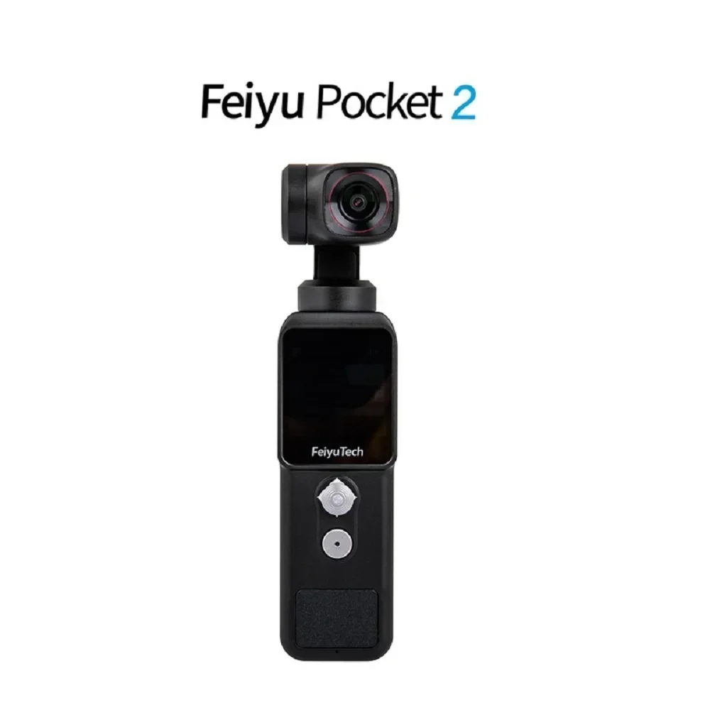 4K Video Action Camera With phone Light Handheld 3 Axis Gimbal Stabilized with Mic 130° View 12MP Photo 4xZoom Feiyu Pocket 2/2S