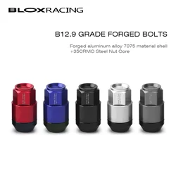 20Pieces 12.9 Forged aluminum alloy 7075 material shell +35CRMO Steel Nut wheel light nut Bolt, M14x1.5/14x2.0/M12x1.5/12x1.25