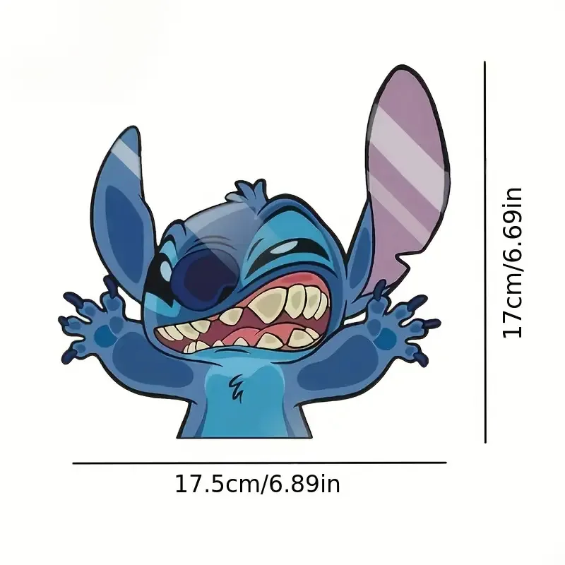 Lilo & Stitch Cartoon Adesivi per auto Applique Finestra automatica Specchietto retrovisore Decalcomanie Parabrezza posteriore Anime Figure Decorazioni per auto Regali