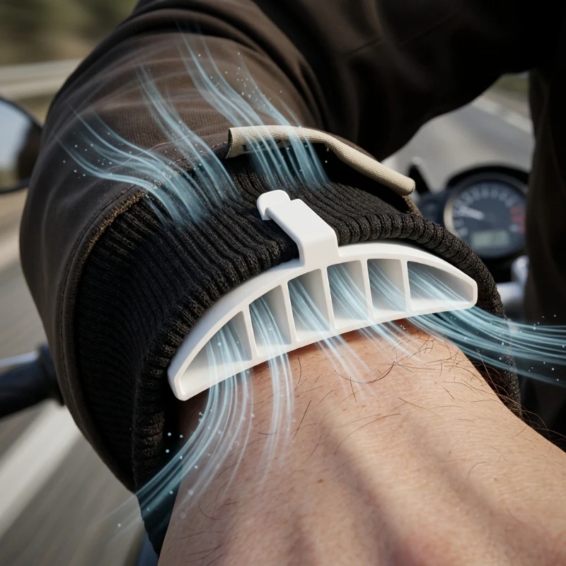 Anti‑Roll Windproof Cuff Clips, Multi‑Purpose Sleeve & Pants Retainer Clamp for Motorcycle, Cycling and Construction Work