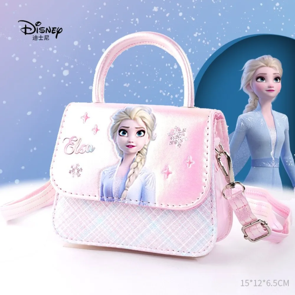 디즈니 겨울왕국 엘사 공주 만화 글리터 크로스바디 백 귀여운 스팽글 핸드백 어린이 유아 소녀 패션 카와이 지갑 클러치 백