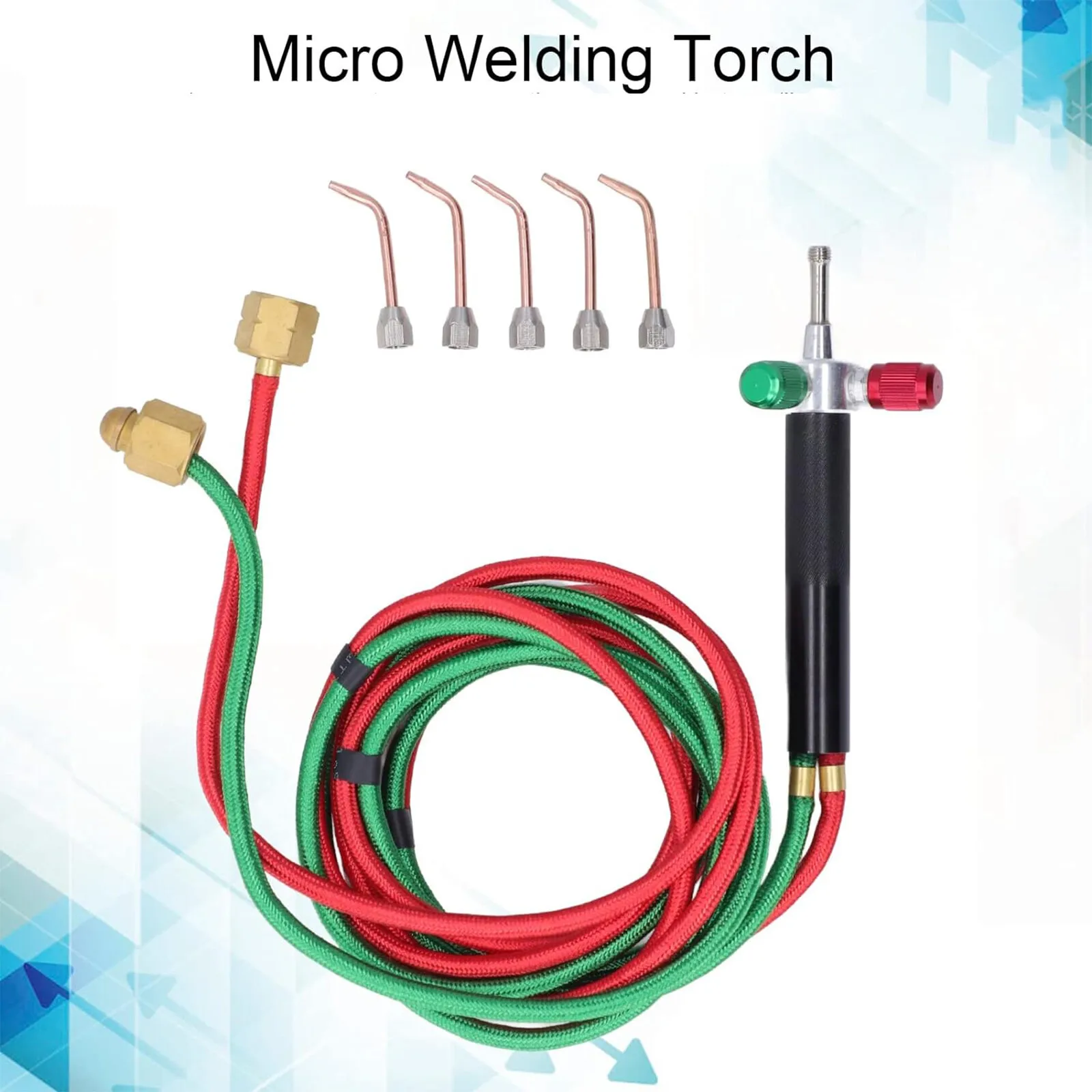 

Mini Torch Soldering Jewelry Welding Oxygen Welding Torch 3092°F High Temperature with 5 Interchangeable Tips for Metal Repair