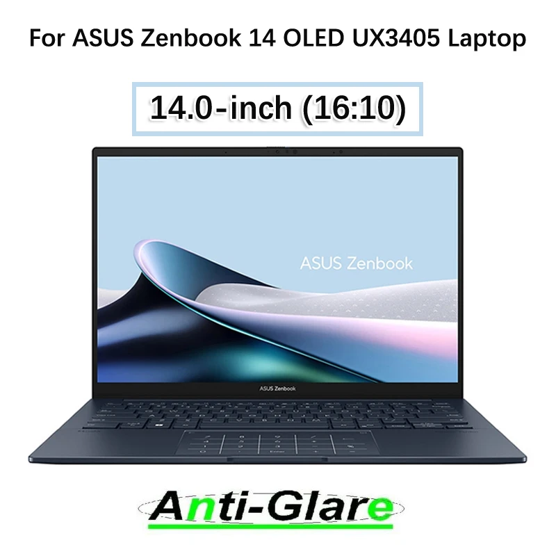 

Ультрапрозрачная/Антибликовая Защита для экрана ASUS Zenbook 14 OLED (UX3405) UX3405MA ноутбук 14 дюймов 16:10, 2 шт.