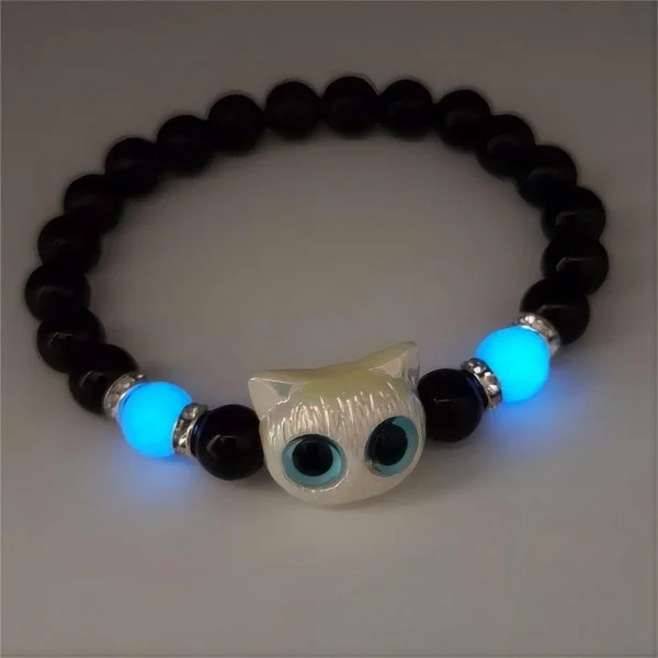 Couples' Handmade Cute Cat Bracelet Set, Unique Gift