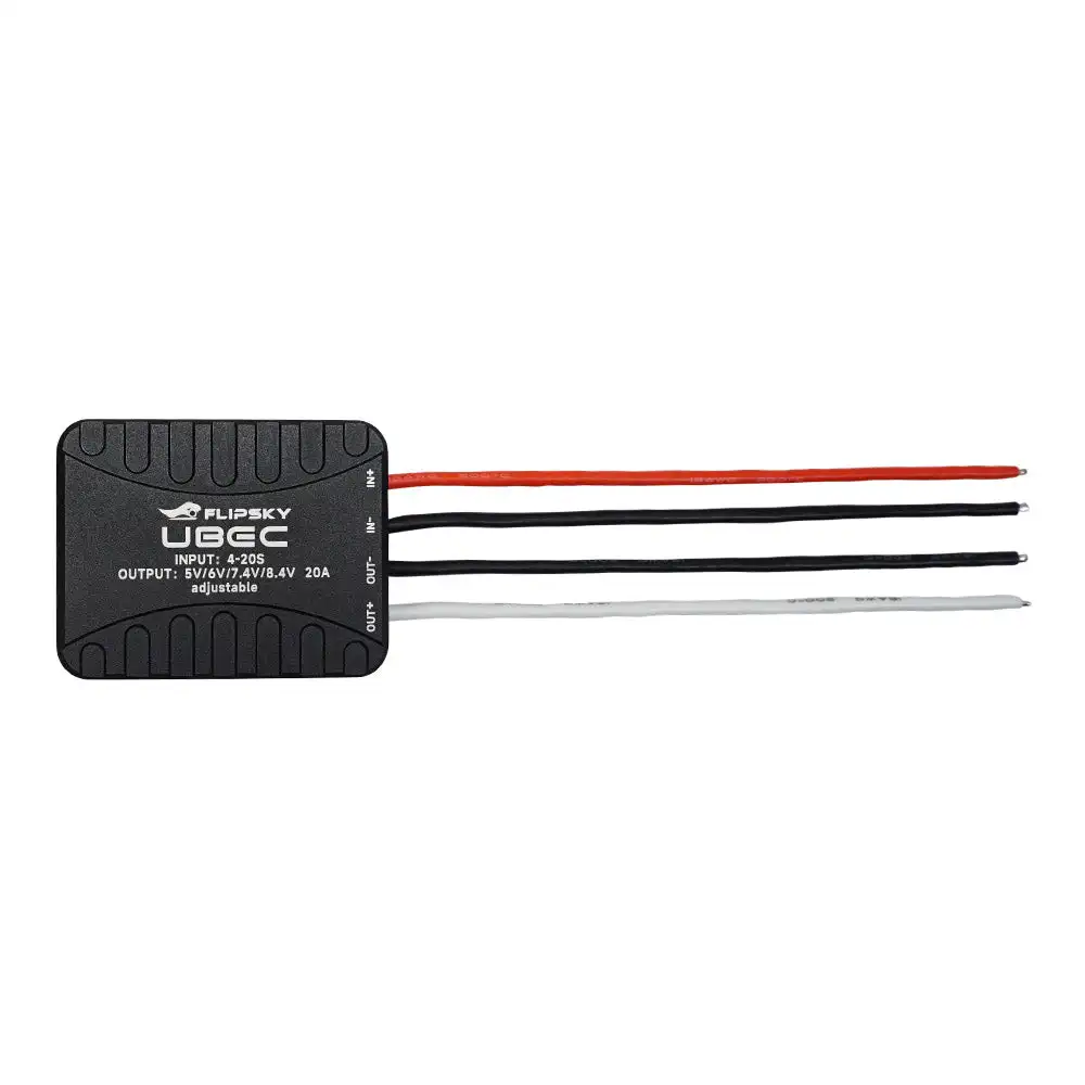 Flipsky 4-20S Lipo External UBEC 20A Adjustable Output 5V/6V/7.4V/8.4V, Metal Shield Cover for RC Car Fixed Wing Aircraft