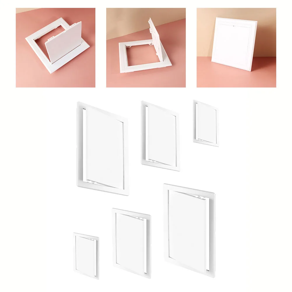 1PC Hinged Access Hatch ABS Door Hinged Inspection Port Wall Push-Type Inspection Port Plastic Hinged Access Hatch Hardware Part