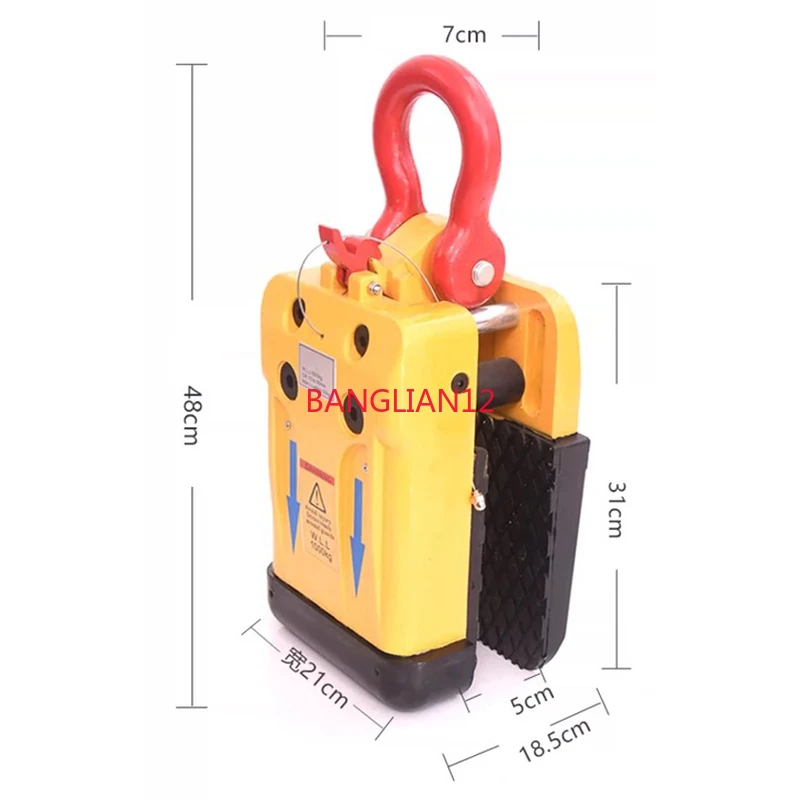 

Heavy Duty 1000kg Capacity Slab Lifter Rubber Lined Clamp for Granite Marble Slate 15‑60mm Lifting