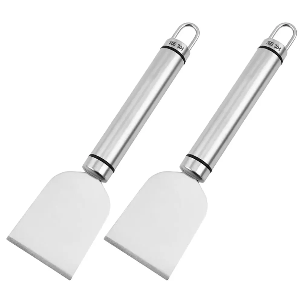 

2pcs 304 Stainless Steel Cleaning Scraper Durable Metal Scraper for Range Hood Floor Grout Glass Wall Sticker Removal