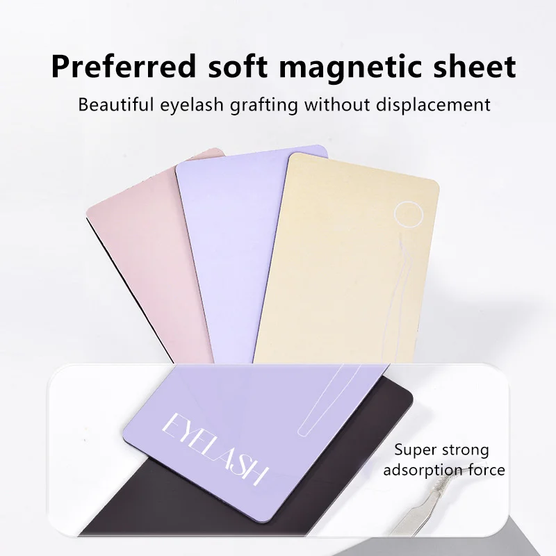 Women Magnetic False Eyelash Tweezers Holder Soft Anti Fall Board False Lash Display Pallet Specialized For Eyelash Grafting
